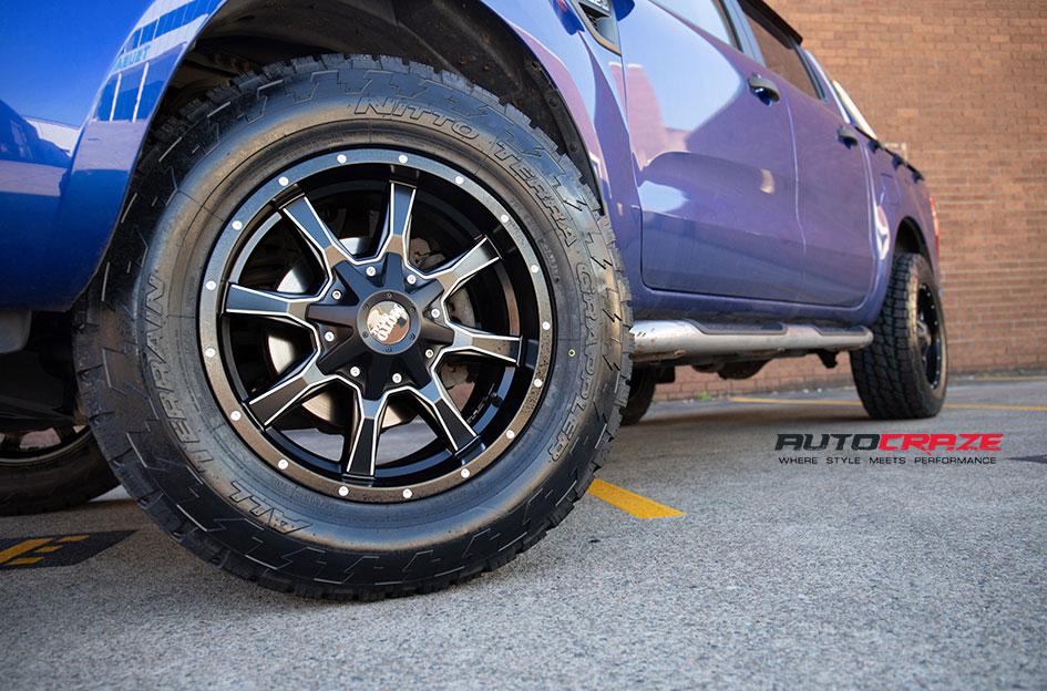 FORD RANGER MO970 SATIN BLACK MILLED ACCENTS